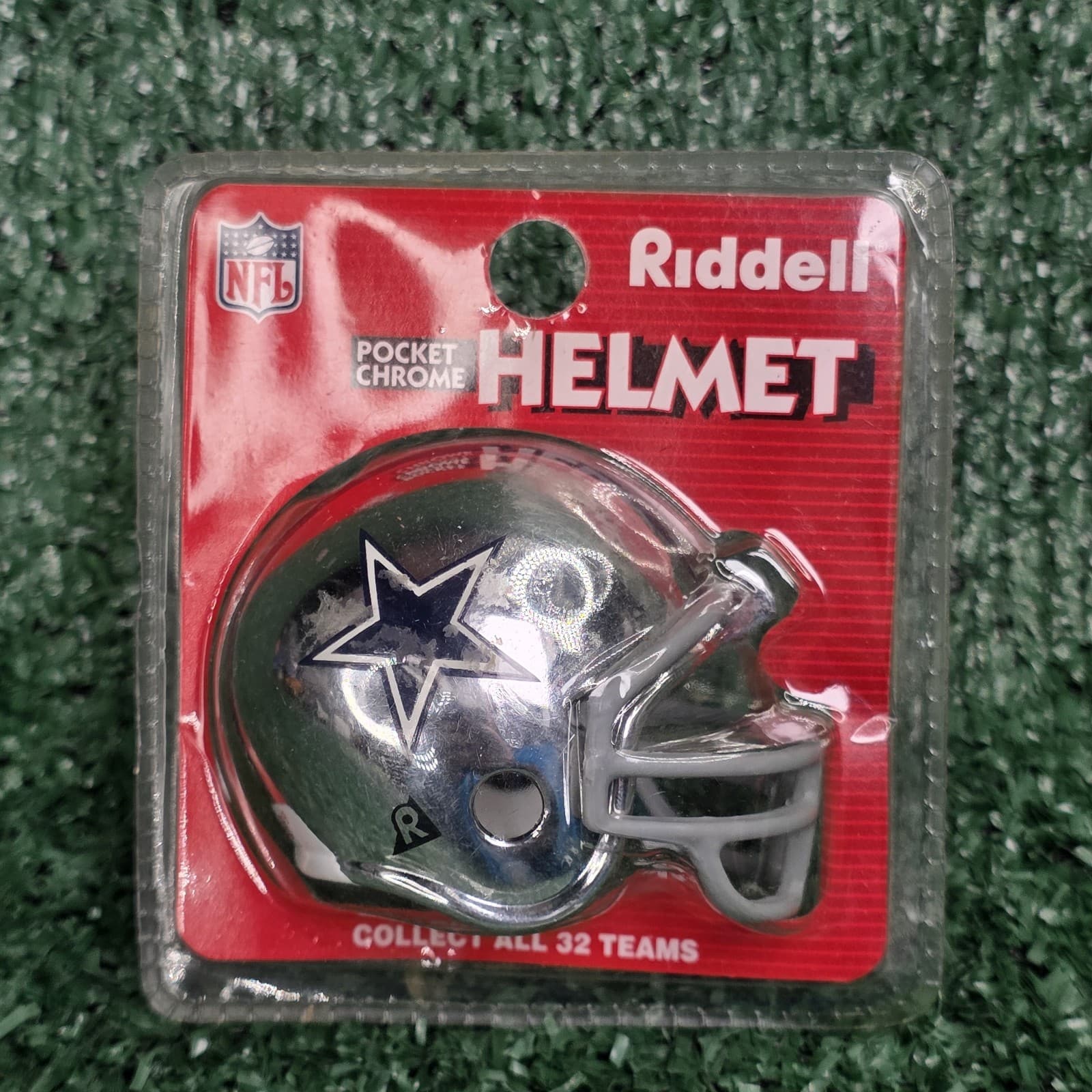 Dallas Cowboys Riddell Mini Helmet Pocket Chrome NFL Football New Sealed