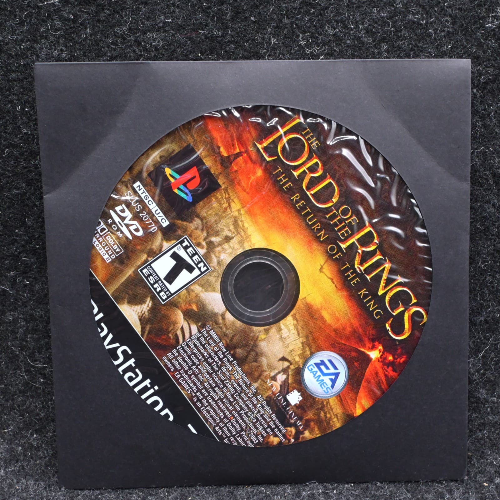 Lord of the Rings: The Return of the King PlayStation 2 PS2 - Disc Only - Tested