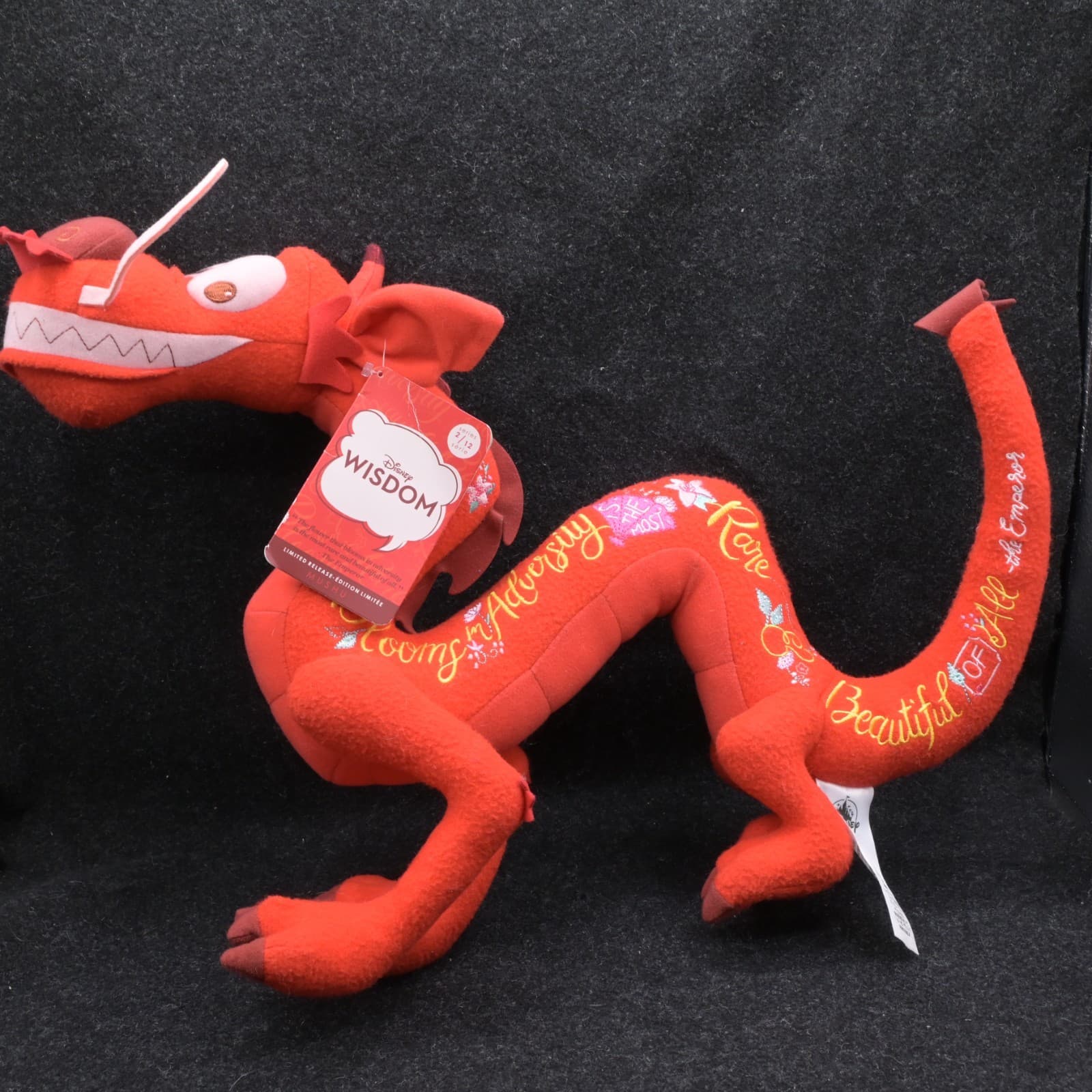 Mushu February Wisdom 16" Plush 2019 Disney Store Mulan Limited Release