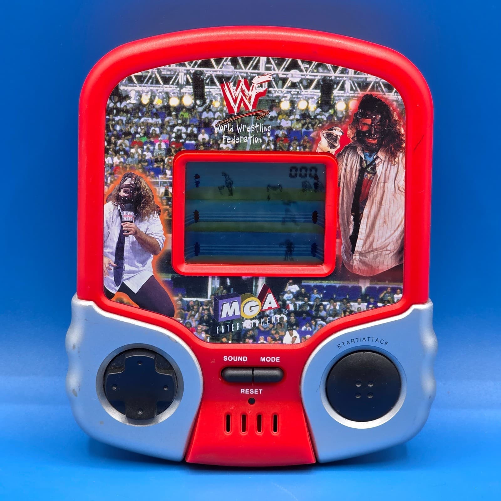 Vintage WWF World Wrestling Federation LEATHERFACE Electronic Handheld Game RARE