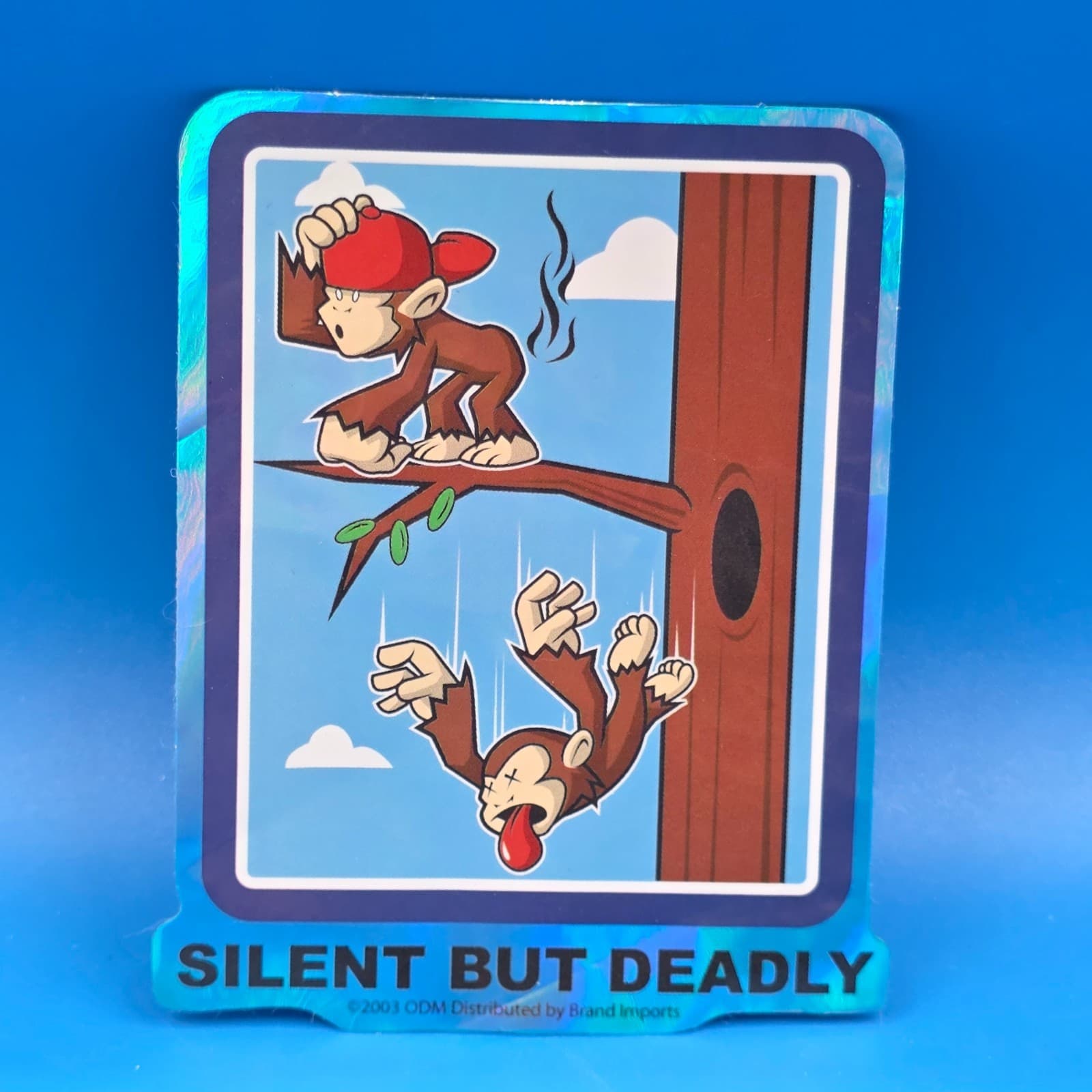 ANONYMOUS SKATEBOARD CO.VINTAGE THE SILENT BUT DEADLY LOGO SKATEBOARD STICKER