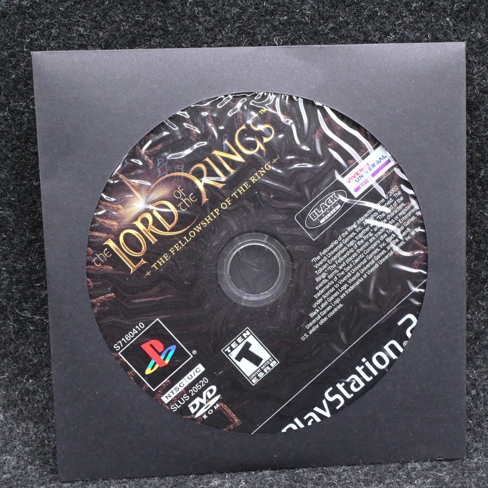 Lord of the Rings The Fellowship of the Ring Playstation 2 ps2 Disc Only