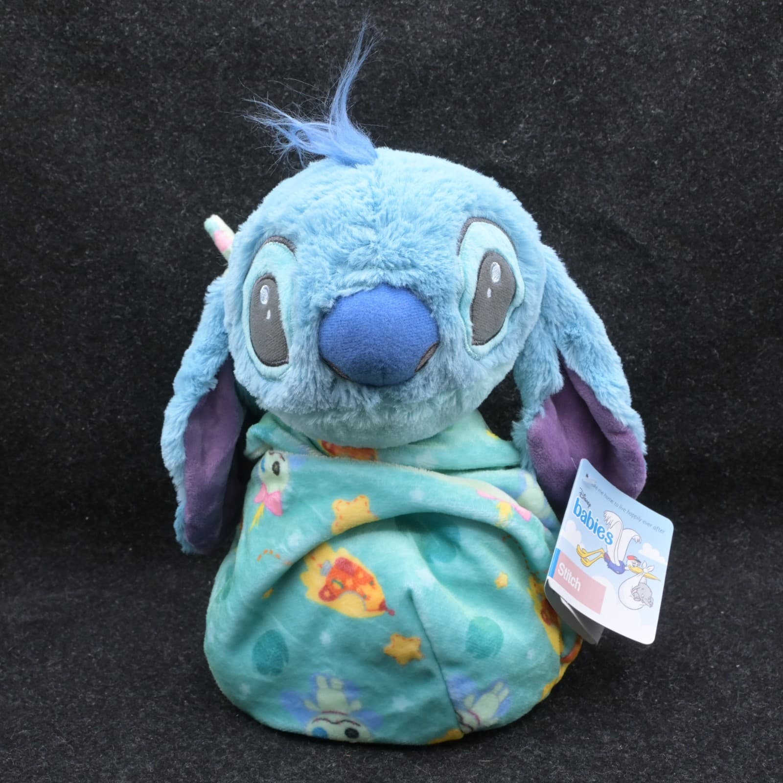 Genuine Disney Store Swaddle Baby Series Stitch Cute Plush Doll New