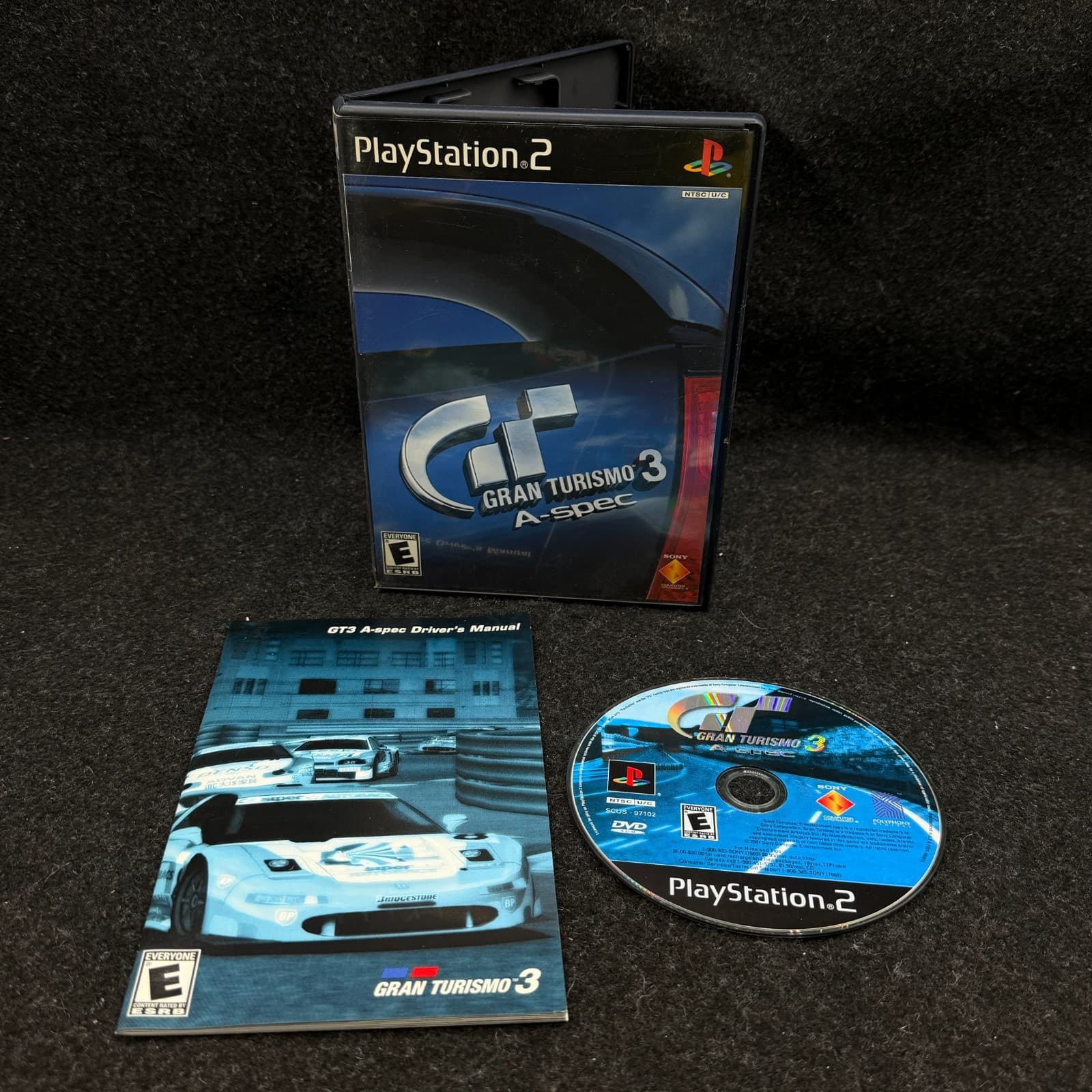 Gran Turismo 3 A-Spec (PlayStation 2 PS2) Black Label CIB COMPLETE & TESTED
