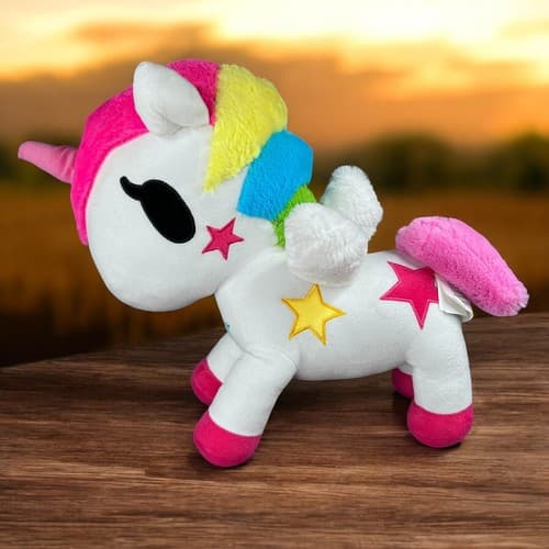 Tokidoki Neon Star Unicorno Stellina Plush Large 16" Unicorn Stuffed Animal
