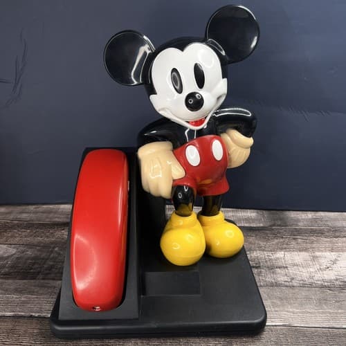 Vintage 1993 Mickey Mouse Corded Land Line Touch Tone Telephone AT&T Disney