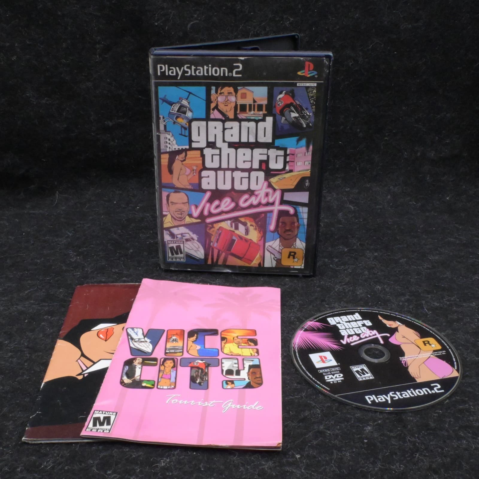 Grand Theft Auto Vice City PlayStation 2 PS2 Game CIB Map GTA