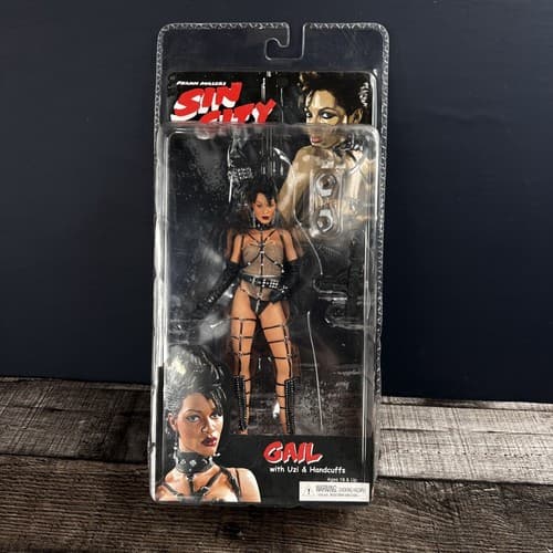 2005 NECA Sin City Series 1 Gail with Uzi & Handcuffs Action Figure New