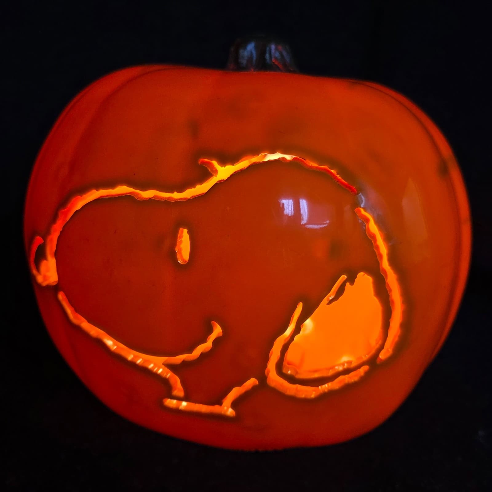 Peanuts Charlie Brown SNOOPY Halloween Jack-O-Lantern Pumpkin Lights `