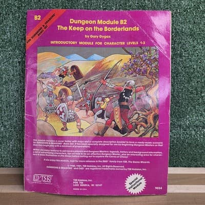 *STAINED* TSR Basic D&D Keep on the Borderlands Dungeons & Dragons