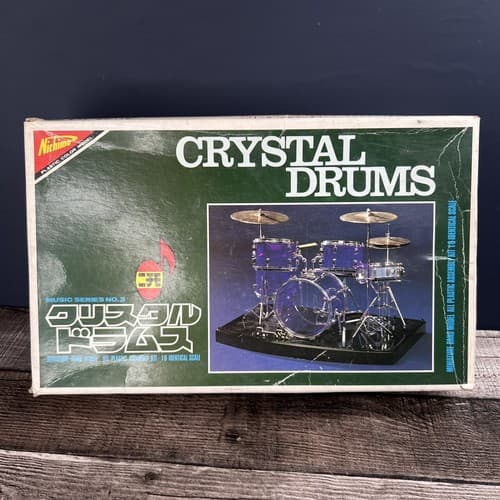 VINTAGE NICHIMO CRYSTAL DRUMS 1/8 MODEL KIT MUSIC SERIES Nº 3 MADE IN JAPAN