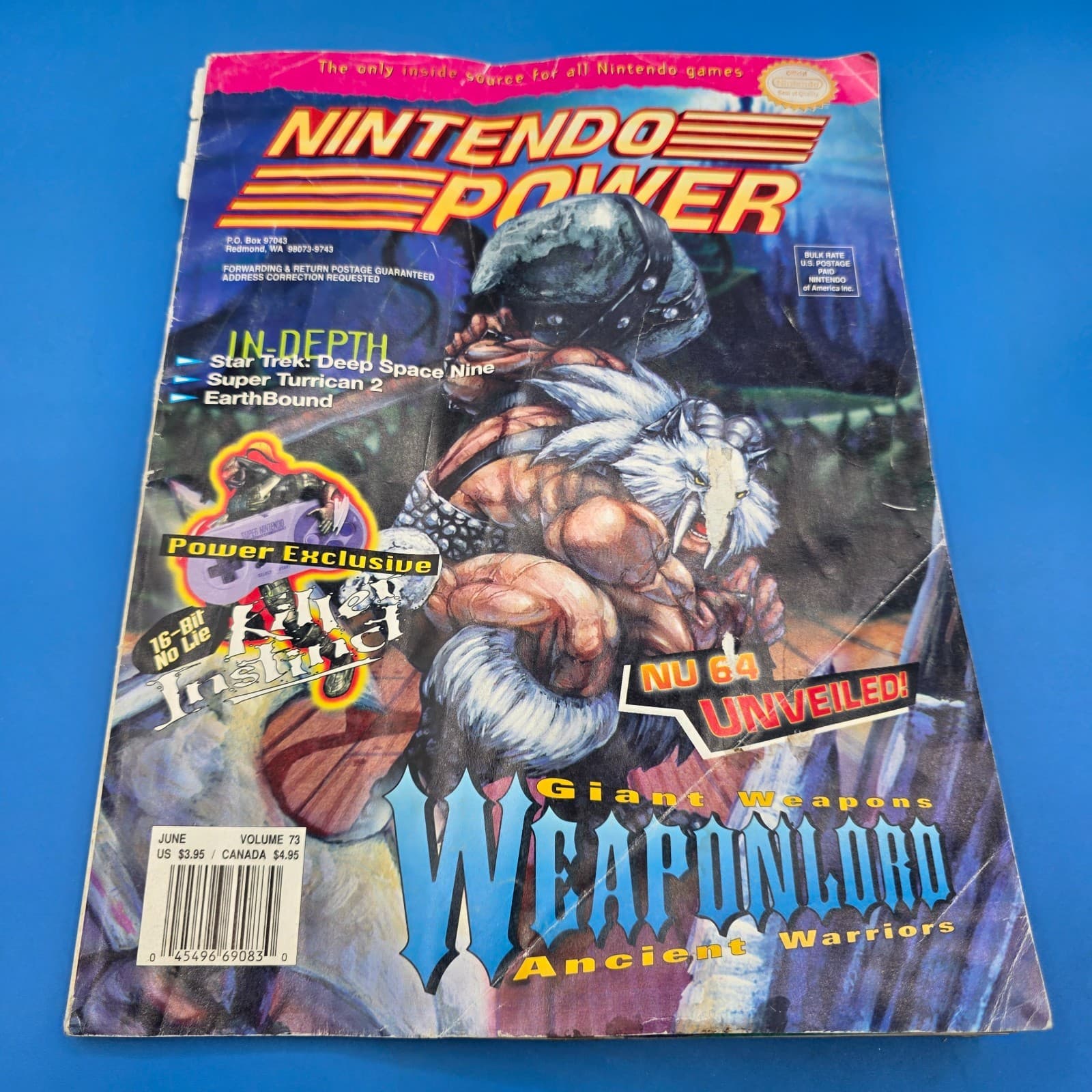 Nintendo Power Magazine Volume 73 June 1995 Weaponlord NO CARDS OR POSTER