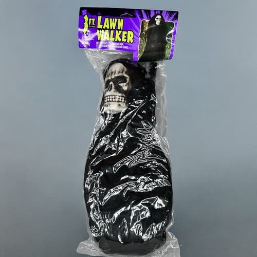 Vintage Fun World 91288TR Halloween Lawn Walker Black Reaper 3' Feet Decoration