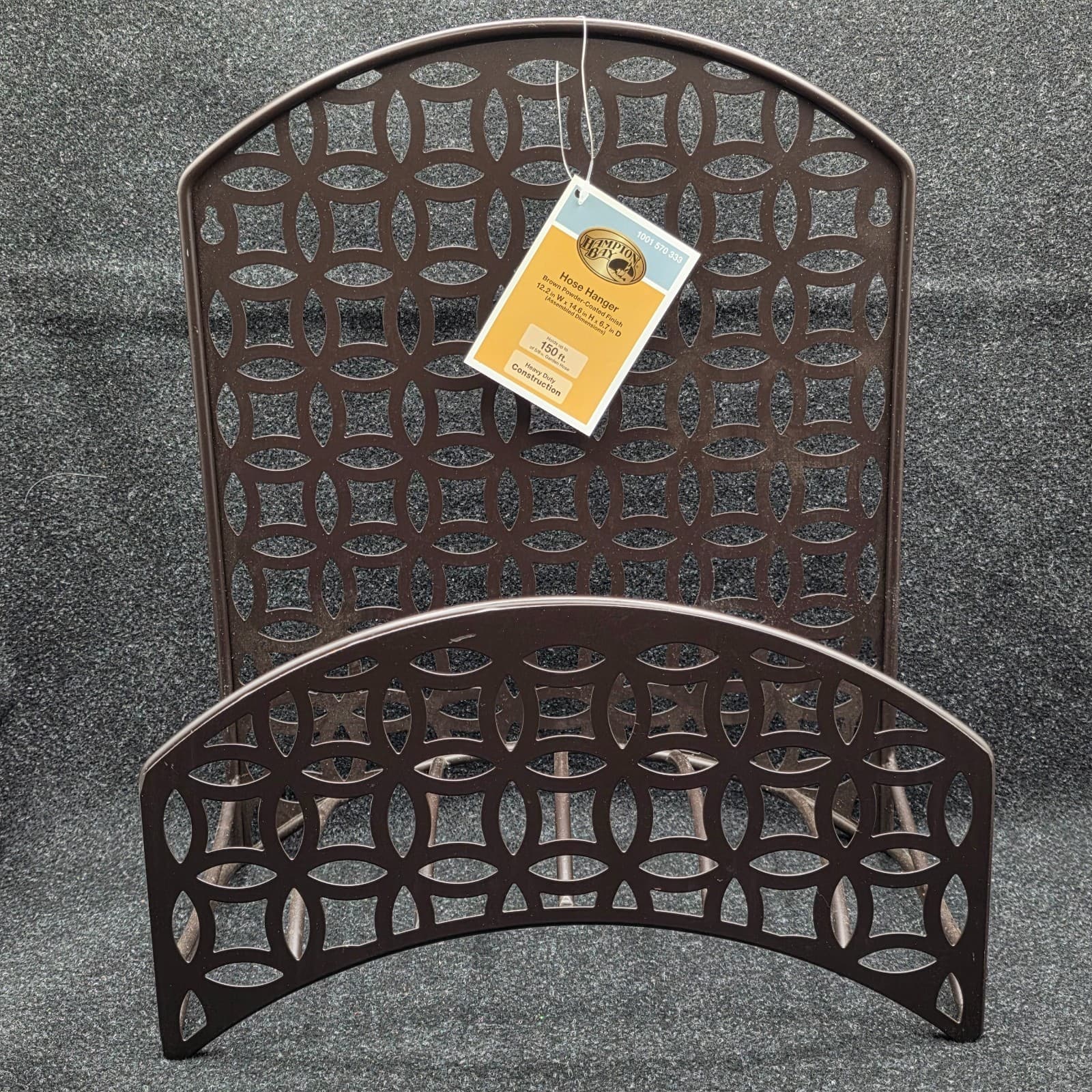 Hampton Bay Decorative Hose Hanger Brown Powder Coated Finish Holds 150ft
