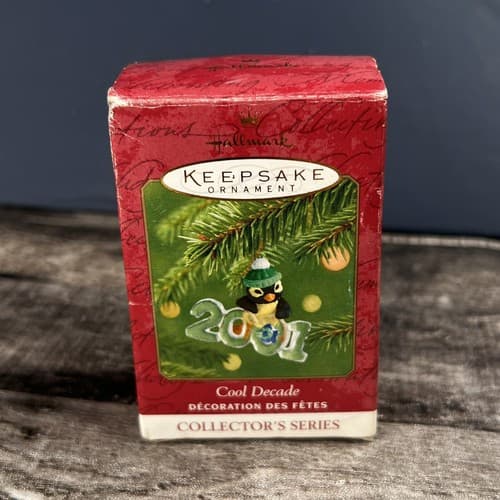 Hallmark Keepsake "Cool Decade" Penguin Christmas Tree Ornament 2001