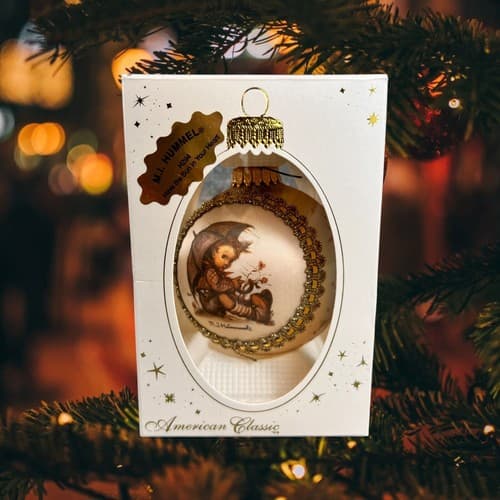 M.J. Hummel ‘99 Glass Christmas Ornament Boxed “Have the Sun in Your Heart” H294