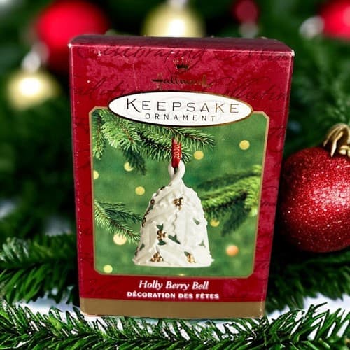 2000 Hallmark Keepsake Holly Berry Bell Christmas Ornament in Box
