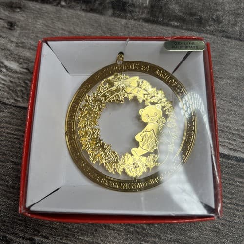 Nations Treasures 24K Gold Flashed Brass Salvation Army Christmas Ornament