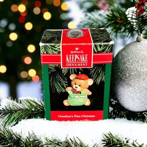 Hallmark Keepsake Ornament Grandson's First Christmas 1992 Vintage