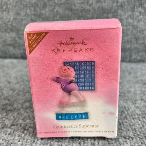2011 Hallmark: Gymnastics Superstar Personalize Keepsake Ornament Christmas