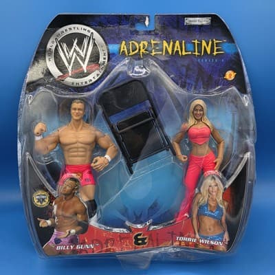 Jakks WWF Adrenaline 4 Torrie Wilson Billy Gunn ruthless aggression 2 pack WWE