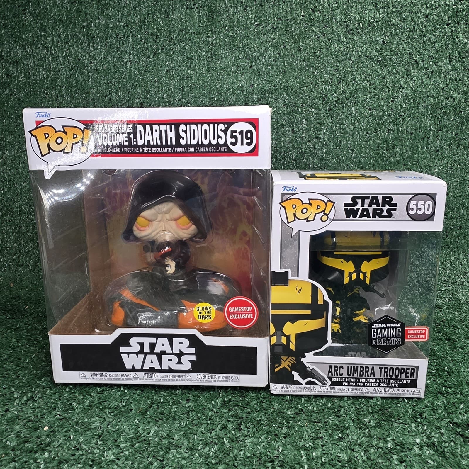 Funko Pop! Vinyl: Star Wars Arc Umbra Trooper 550 & Vol 1 Darth Sidious 519