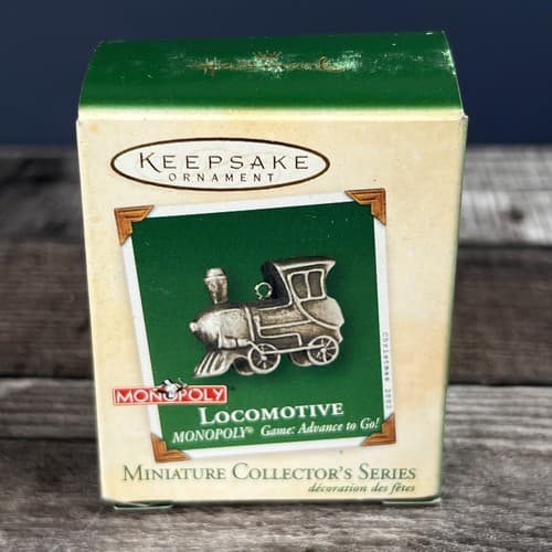 Hallmark Monopoly Race Car #2 Series 2001 Miniature Christmas Keepsake Ornament