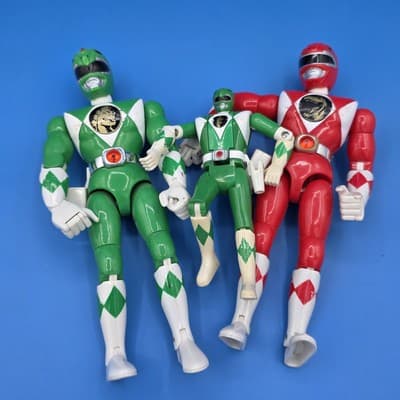 LOT OF 3 RARE - 90'S Vintage Power Rangers Bandai Mixed Lot Action Figures C#57