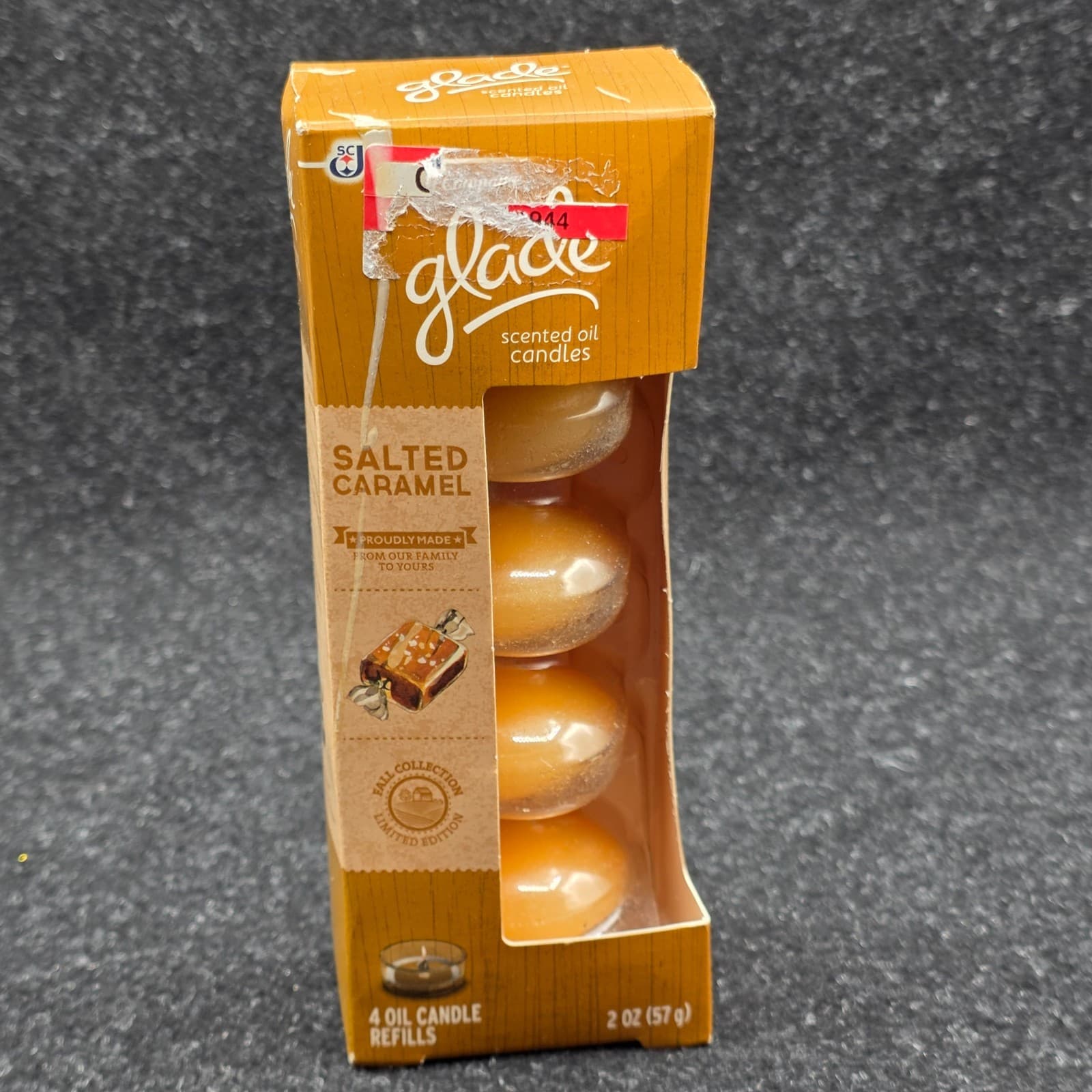 Glade Salted Caramel 4pc Set Scented Oil Candle Refills 2oz New