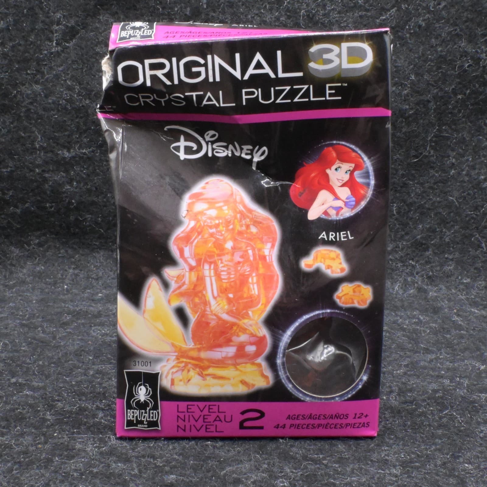 BePuzzled 3D Original Disney Orange Crystal Puzzle - Ariel - The Little Mermaid