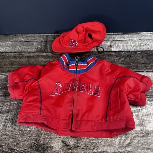 Build A Bear Los Angeles Anaheim Angels Baseball Cap Hat and Jacket