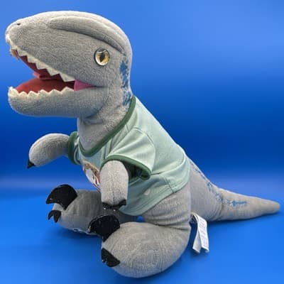 Build-A-Bear 15" Blue Raptor Dinosaur Plush Jurassic World Velociraptor W/ Shirt