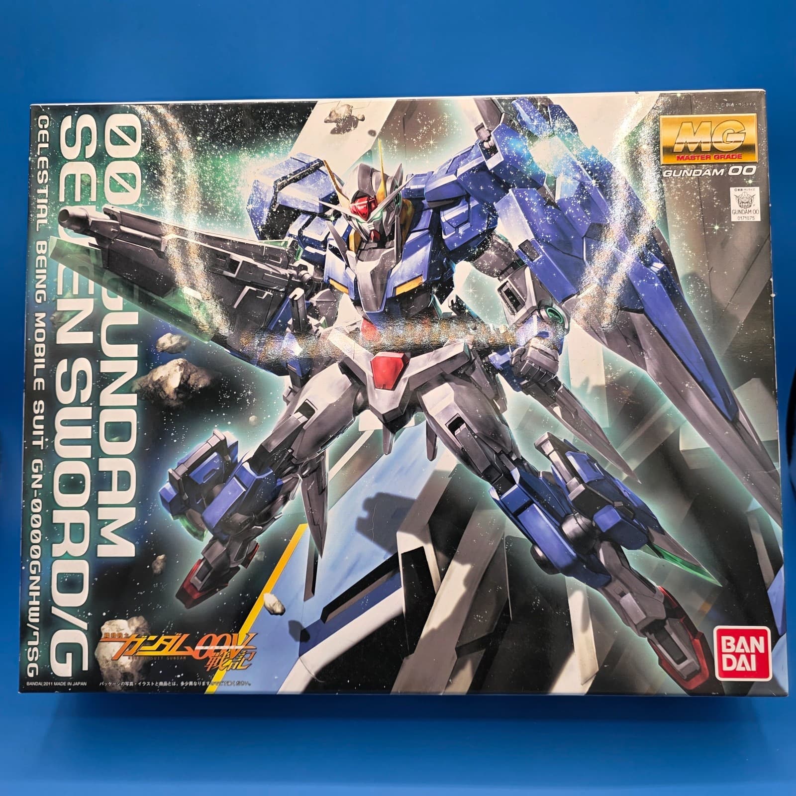USED 1/100 MG 00 Gundam Seven Sword/G Celestial Being Mobile Suit GN0000GNHW/7S