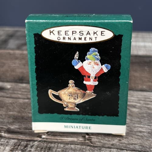 1993 Hallmark Keepsake Miniature Ornament I Dream of Santa Collector's Series