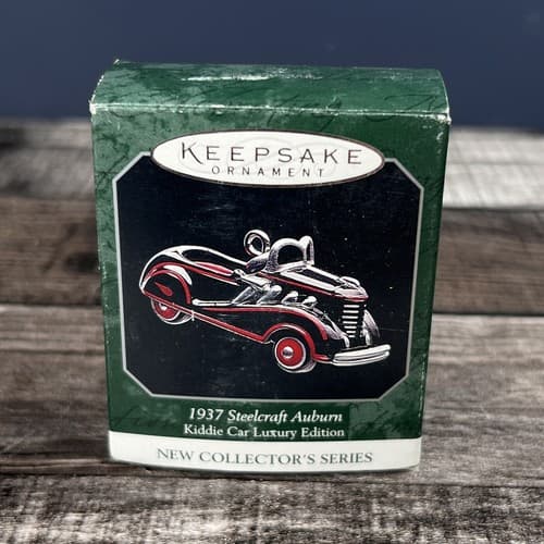 1998 Hallmark 1937 Steelcraft Auburn Miniature Kiddie Car Luxury Ed Ornament