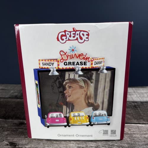 2008 GREASE Drive-In Movie Ornament #137 Carlton Cards Heirloom Lights & Music