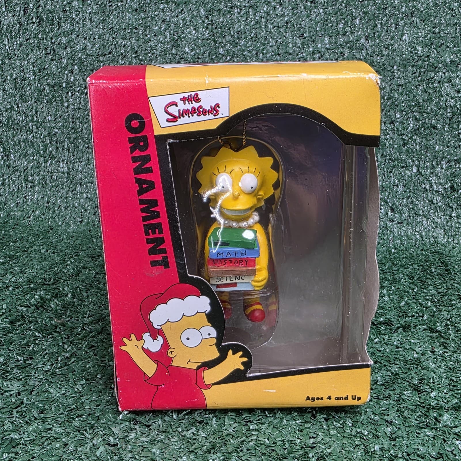 VTG The Simpsons Lisa With Books Holiday Ornament 2002