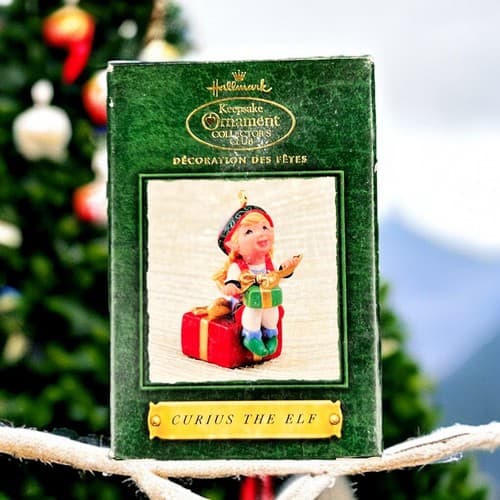 2002 Hallmark Keepsake Ornament Curious The Elf - Collector's Club