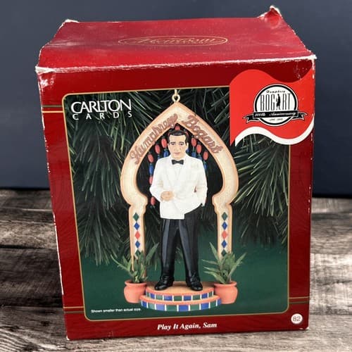 Carlton Cards Humphrey Bogart Play It Again Sam Ornament