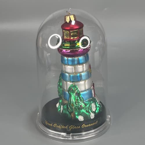Designer Studio Handcrafted Glass Unique Treasure Ltd Series Lighthouse Ornament