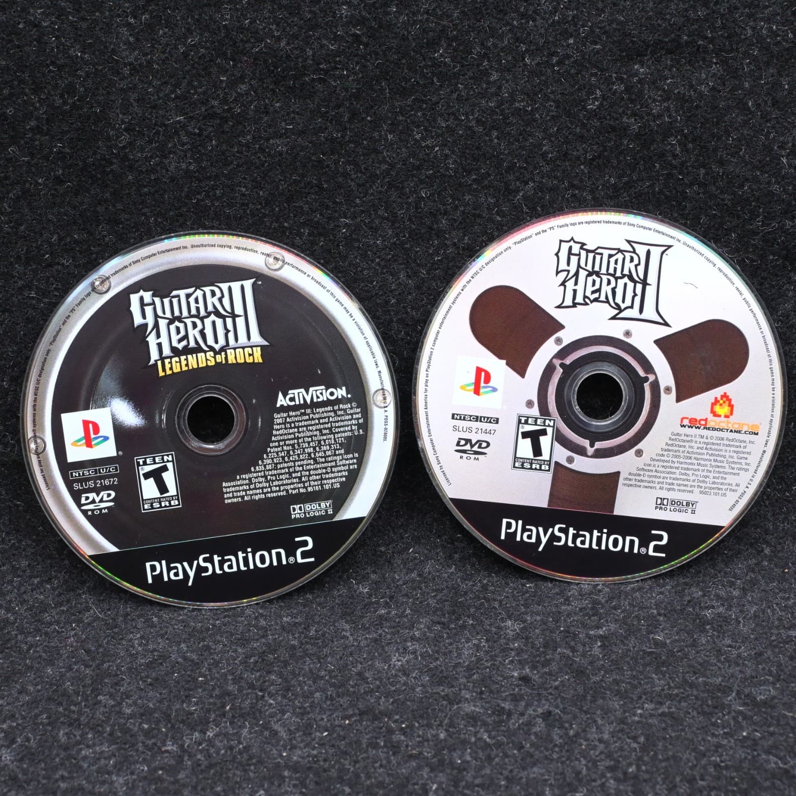Guitar Hero II & III 2 3 Disc Only 2 Game Lot - Sony PlayStation 2 Ps2 TESTED!
