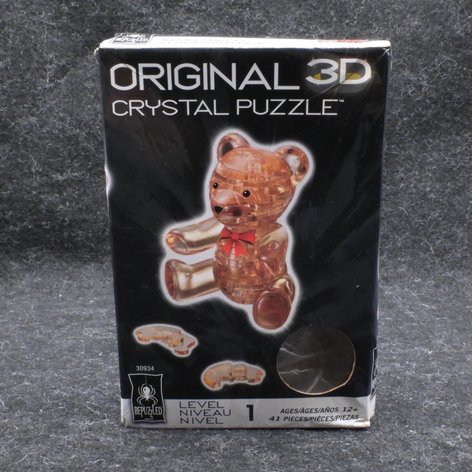 BePuzzled Original 3D Crystal Puzzle - Level 1 - Brown Teddy Bear - 30934