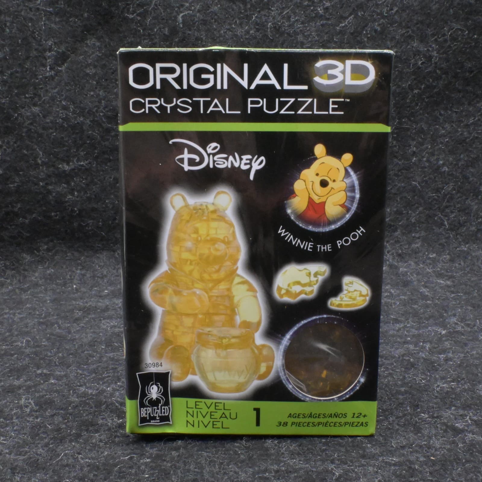 New - BePuzzled 3D Crystal Puzzle - Disney Winnie the Pooh: 38 Pcs - Ages 12+