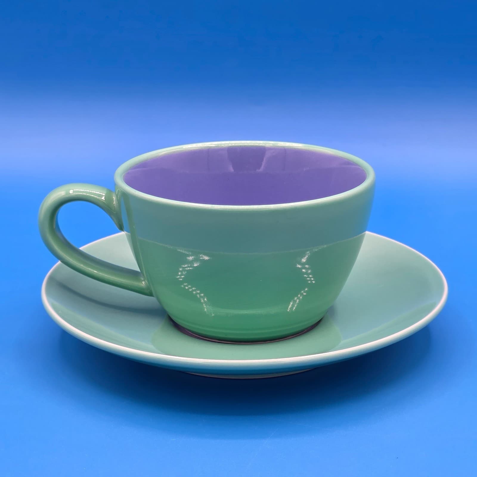 Lindt Stymeist COLORWAYS Green & Blue Demitasse Cup & Saucer