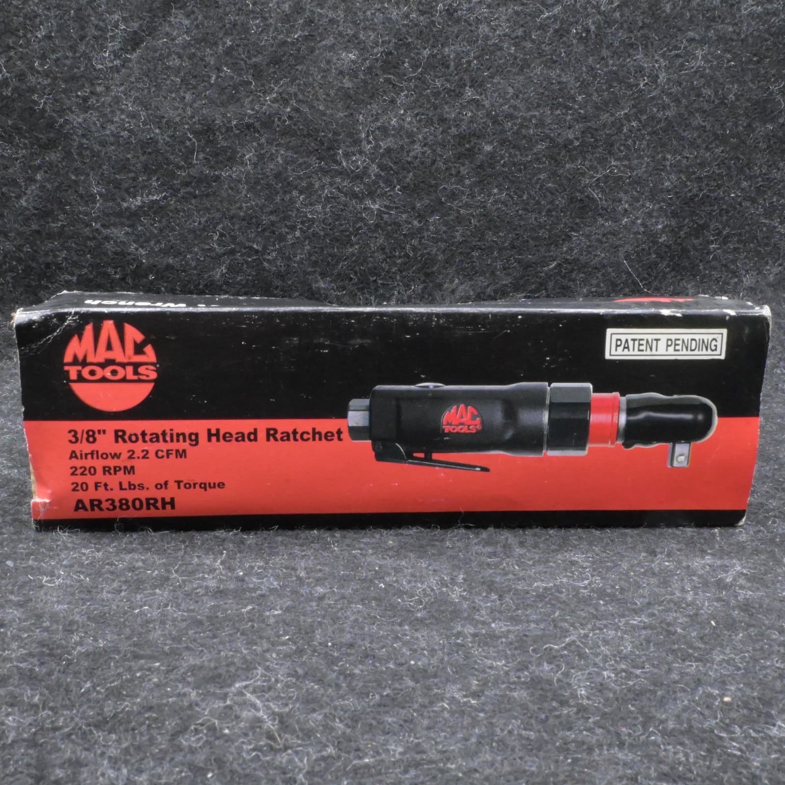 Mac Tools AR380RH 3/8" Roatating Head Air Ratchet Wrench 20ft lbs torque 220 RPM