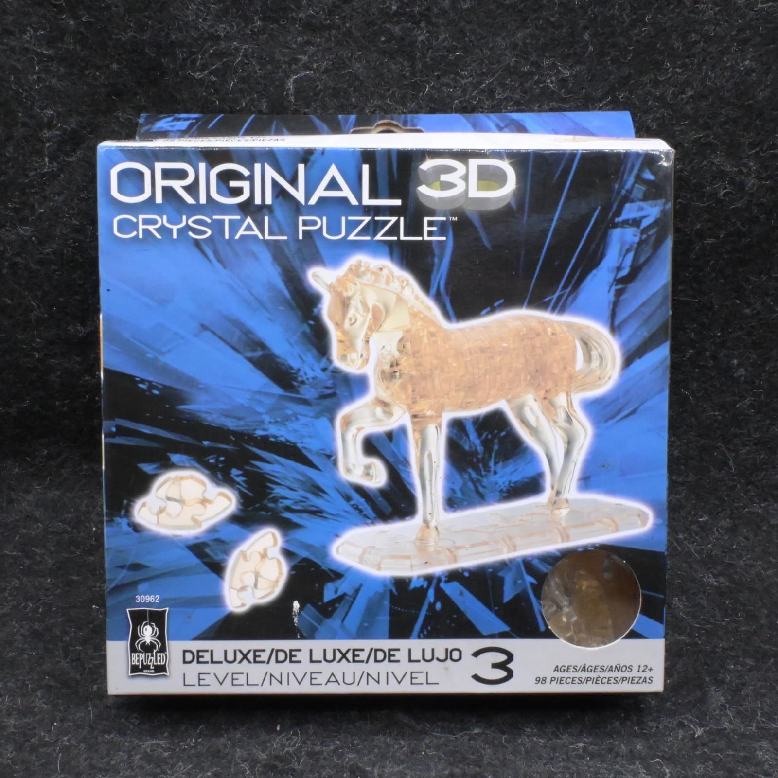 3D Puzzles Crystal Original - Horse Black 100 Pieces Level 3 Animals