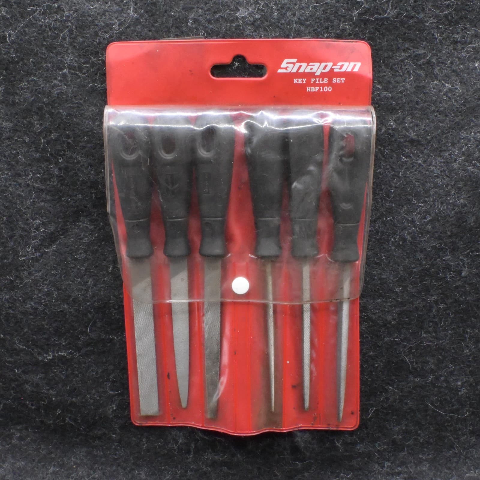 Snap-On Tools 6 piece key file set HBF100 - Black hard handle with storage pouch