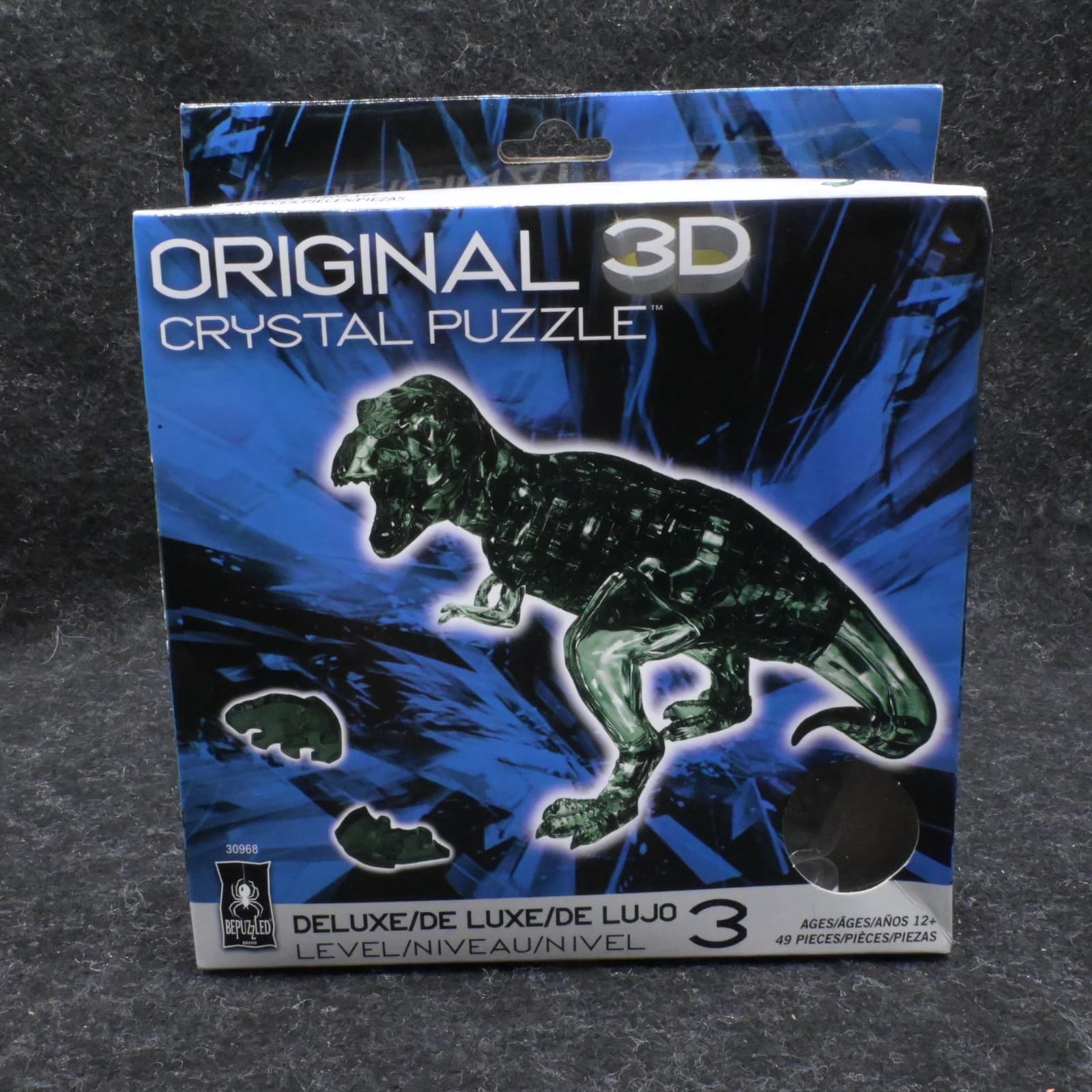 Bepuzzled Original 3D Crystal Puzzle Deluxe T-Rex Dinosaur Green BRAND NEW