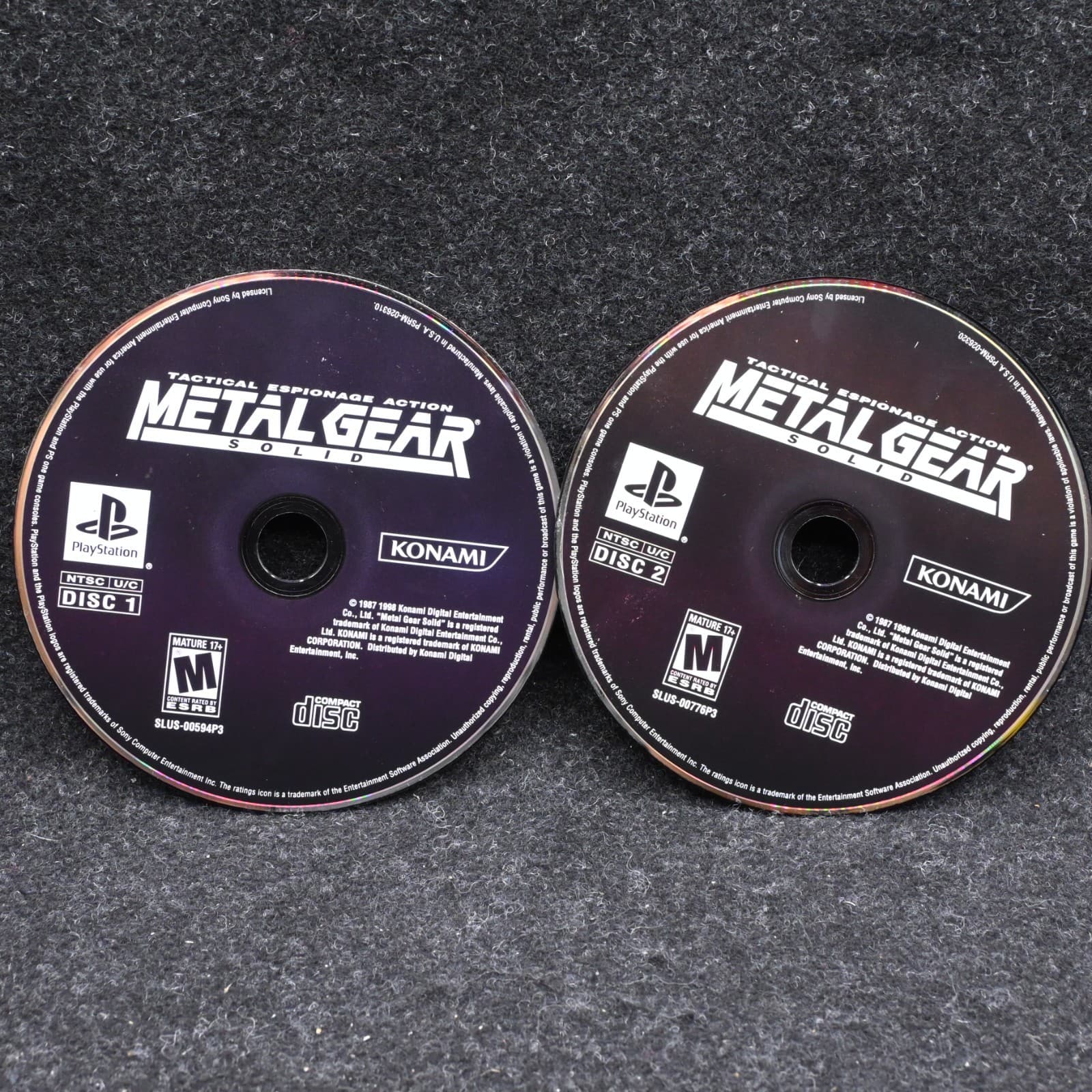 Sony PlayStation 1 PS1 Disc Only TESTED Metal Gear Solid 1998 CE