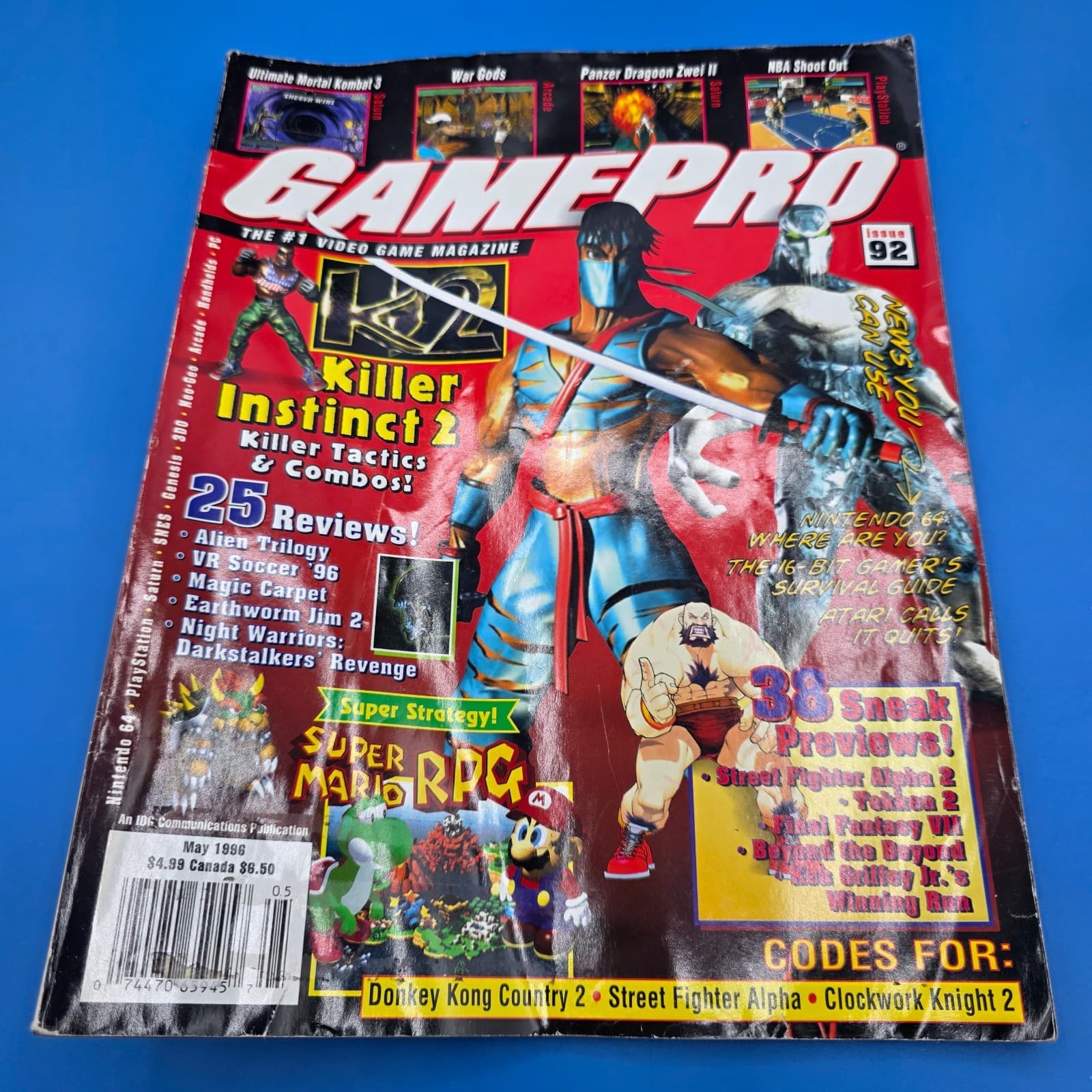 Gamepro Video Game Magazine Issue 92 May 1996 Killer Instinct 2 Super Mario RPG